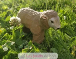 Figurine Mouton en bois beige - Wudimals