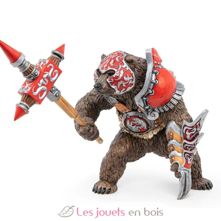 Figurine Mutant ours marron et rouge Papo