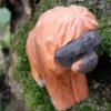 Figurine orang-outan en bois marron orange - Wudimals