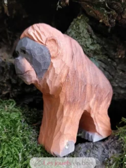 Figurine orang-outan en bois marron orange - Wudimals