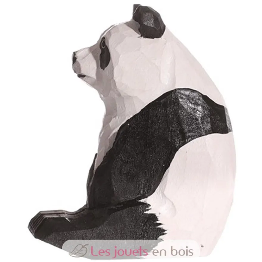 Figurine Panda en bois noir et blanc - Wudimals