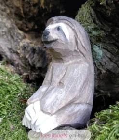 Figurine paresseux en bois marron - Wudimals