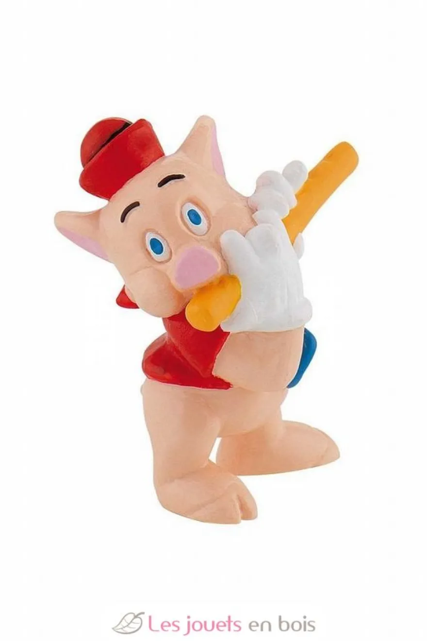 Figurine 3 petits cochons le flutiste - Bullyland