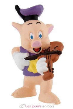Figurine 3 petits cochons violon - Bullyland