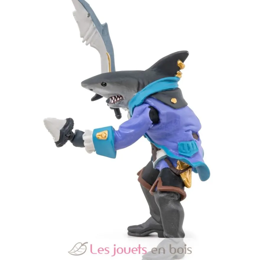 Figurine Pirate mutant requin bleu gris -PAPO