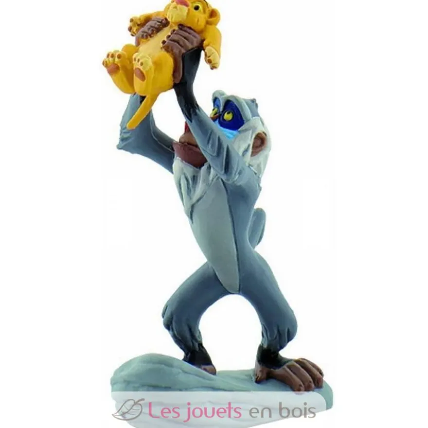 Figurine Rafiki avec bébé Simba - Bullyland