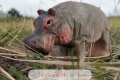Figurine Rhinocéros en bois, gris - Wudimals