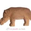 Figurine Rhinocéros en bois, marron - Wudimals