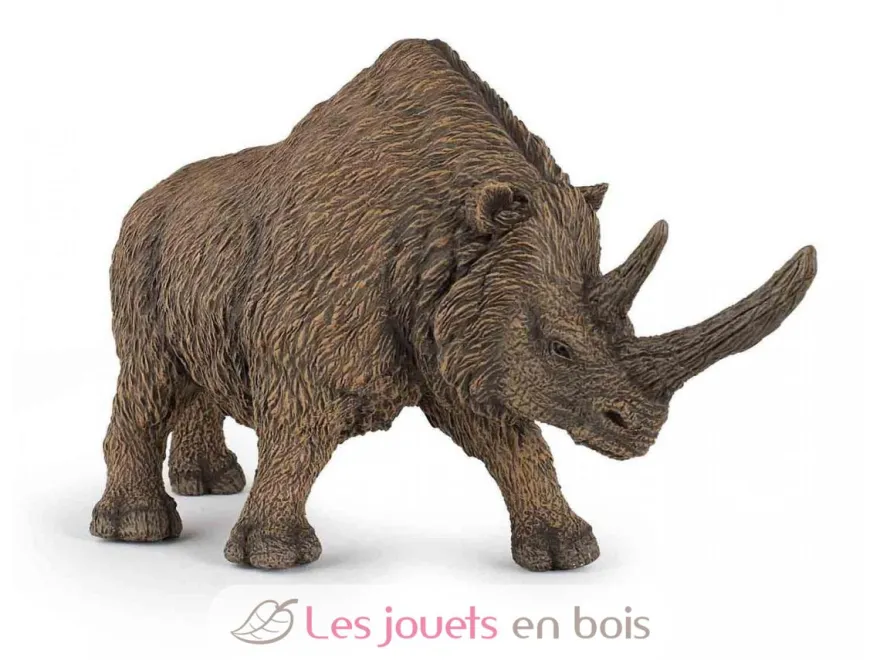 Figurine Rhinocéros Laineux marron Papo