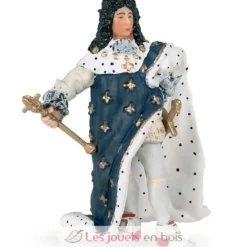 Figurine roi Louis XIV bleu et blanc - Papo