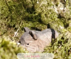 Figurine sanglier en bois marron - Wudimals