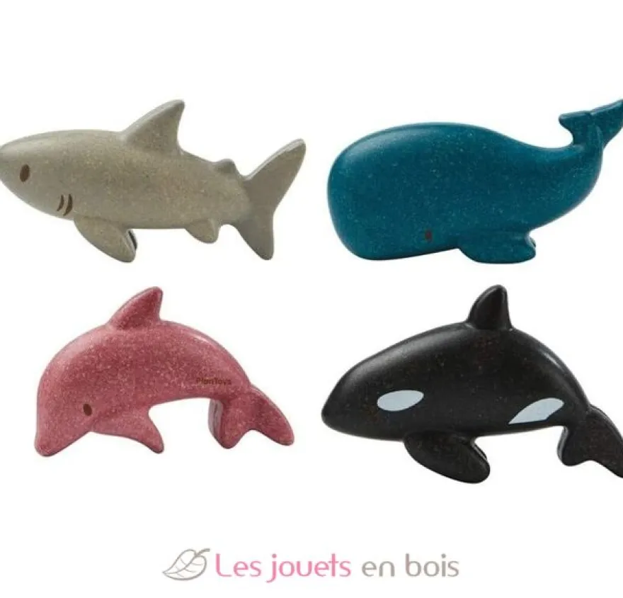 Figurines - 4 animaux de la mer - Plan Toys