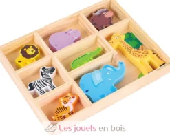 Figurines en bois Animaux Safari - New Classic Toys