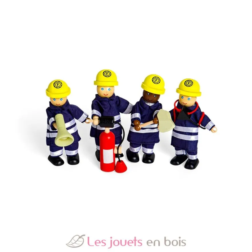 Figurines en bois Pompiers - Bigjigs Toys