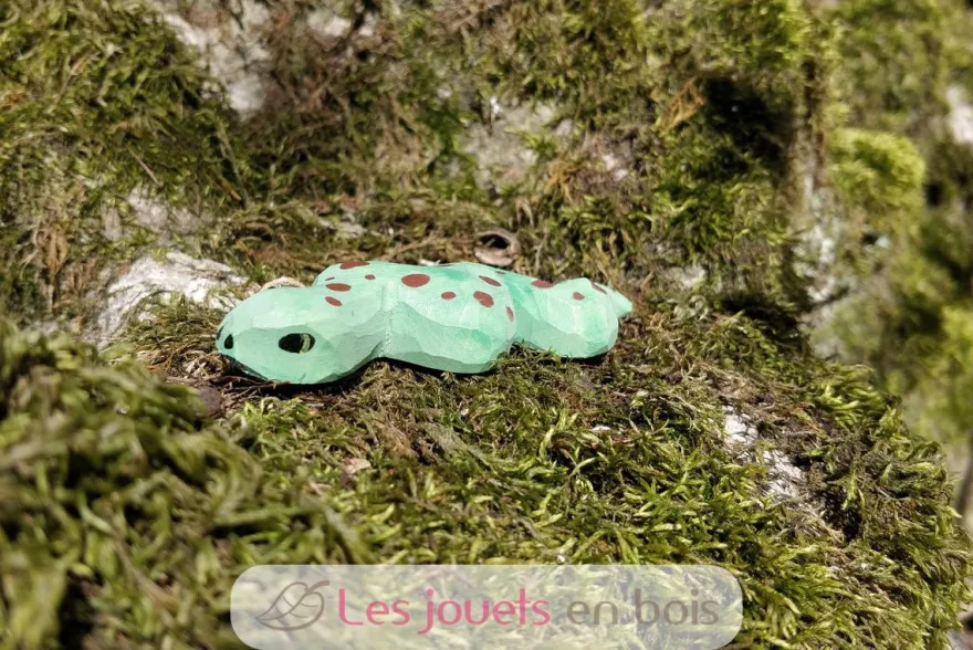 Figurine Serpent en bois, vert - Wudimals
