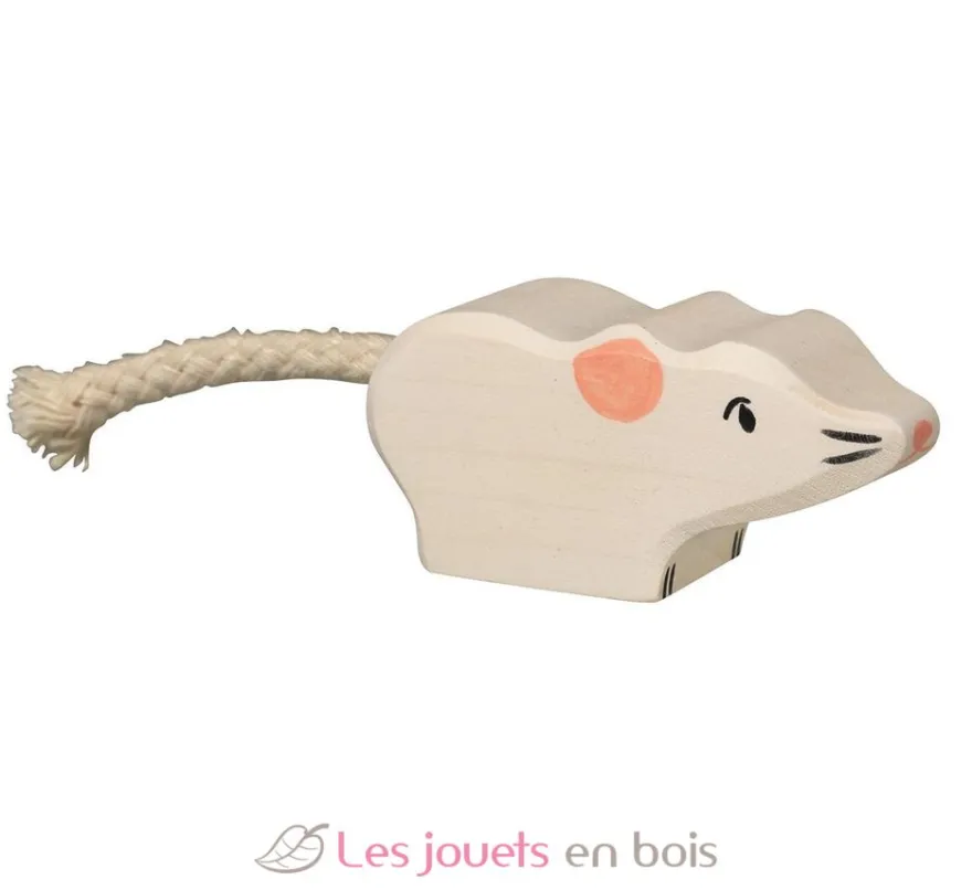 Figurine Souris blanche - Holztiger