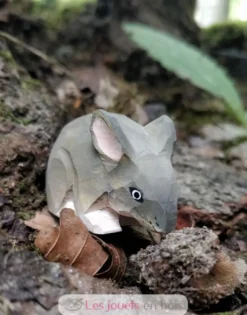 Figurine Souris en bois grise - Wudimals