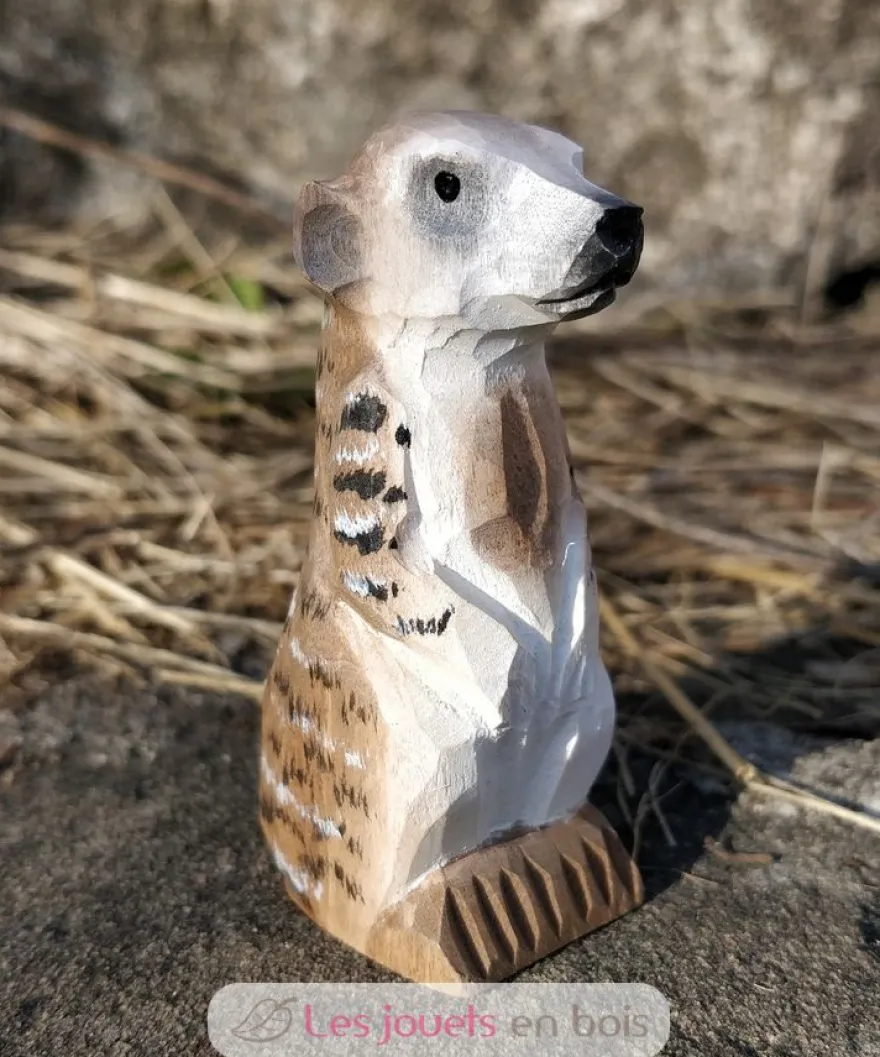 Figurine Suricate en bois, marron - Wudimals