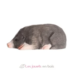 Figurine Taupe en bois noire - Wudimals
