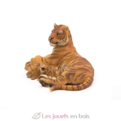 Figurine Tigresse couchée allaitant marron - Papo
