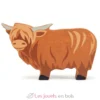 Figurine Vache Highland en bois - Tender Leaf Toys