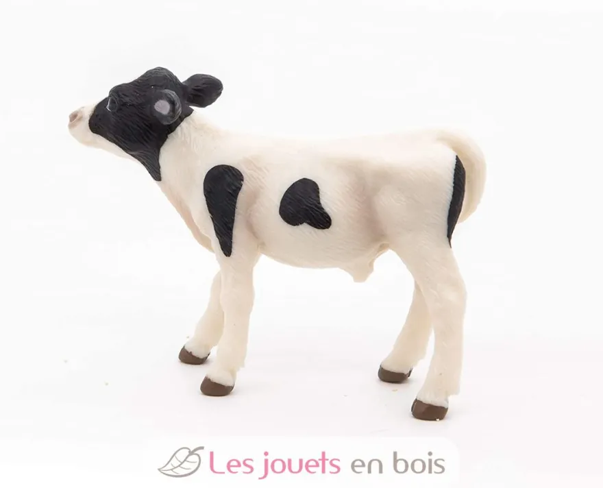 Figurine Veau noir et blanc - Papo