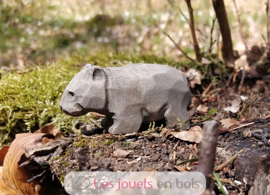 Figurine Wombat en bois marron - Wudimals