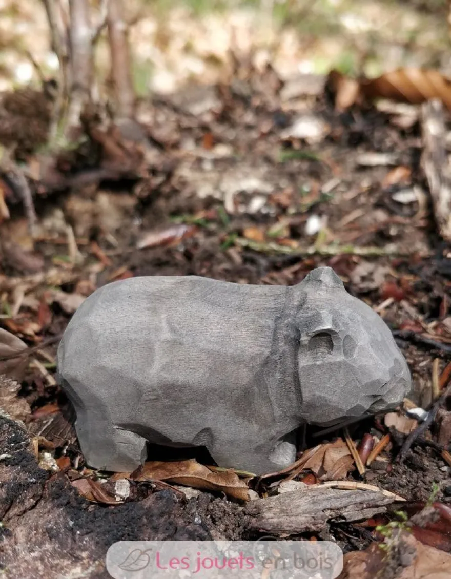 Figurine Wombat en bois marron - Wudimals