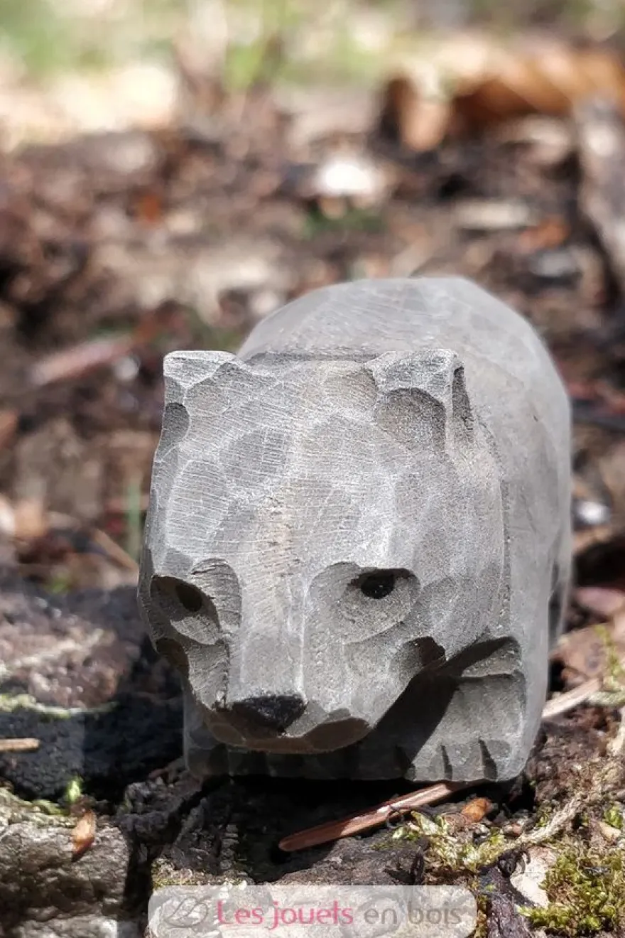 Figurine Wombat en bois marron - Wudimals
