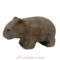 Figurine Wombat en bois marron - Wudimals