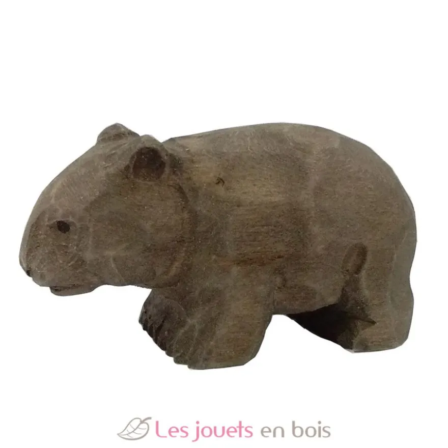 Figurine Wombat en bois marron - Wudimals