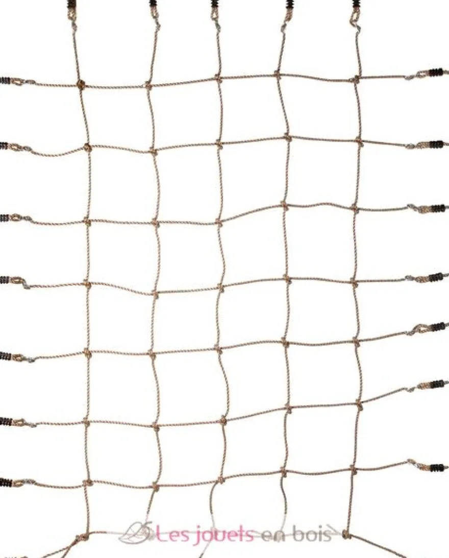 Filet à grimper avec crochet à huit cordes marron Small Foot Compagny