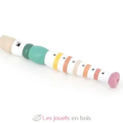 Flûte rayée multicolore en bois - Vilac