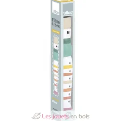 Flûte rayée multicolore en bois - Vilac