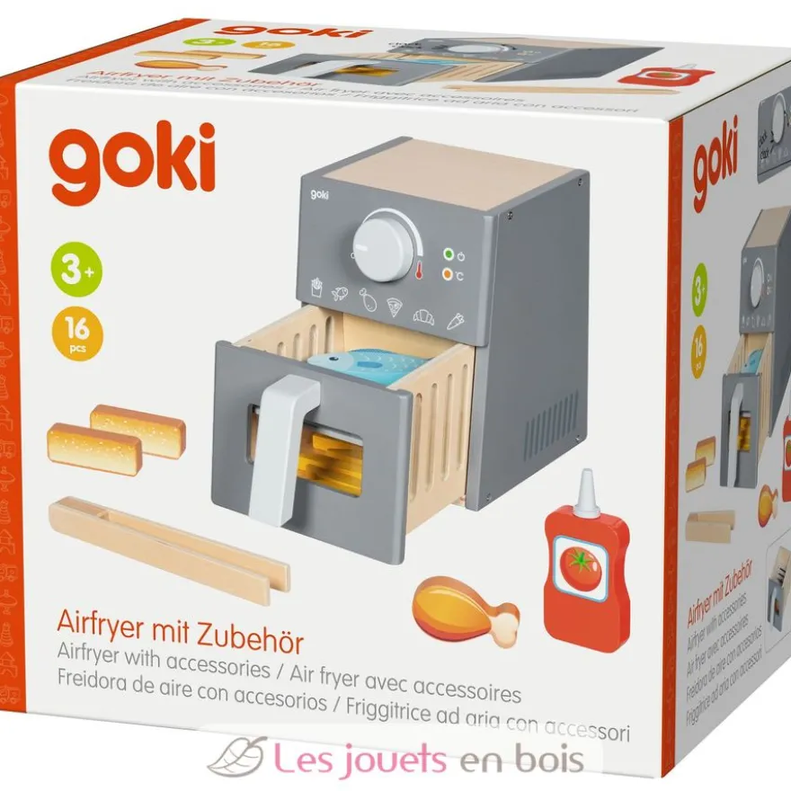 Friteuse à air chaud en bois grise - Goki