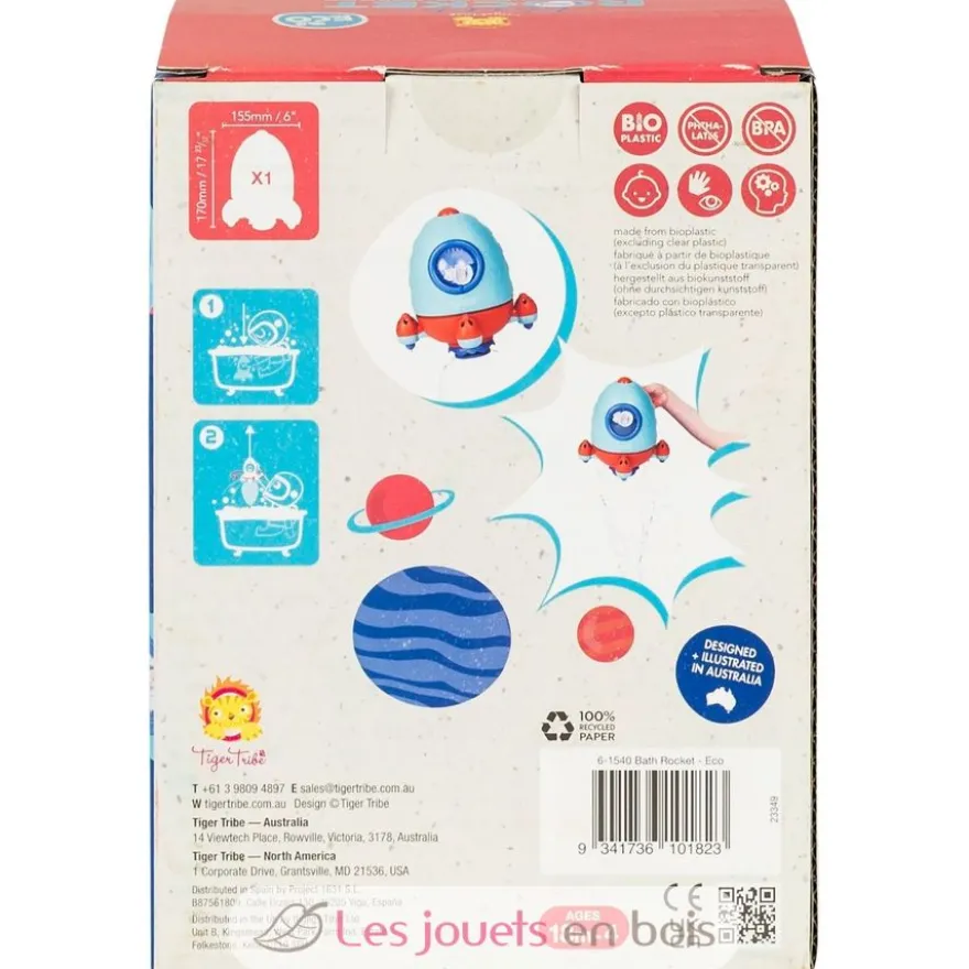 Fusée de bain en bioplastique - Tiger Tribe