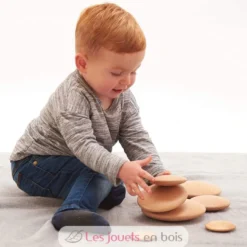 Galets en bois naturel - TickiT