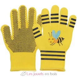 Gants de jardinage enfant jaune, motif abeille - Esschert Design