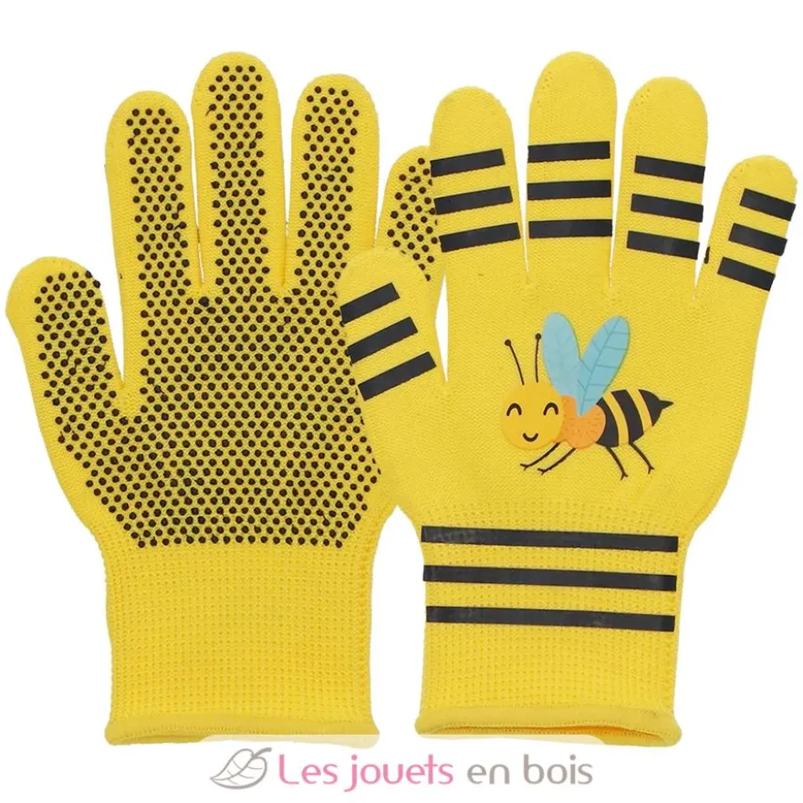 Gants de jardinage enfant jaune, motif abeille - Esschert Design