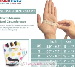 Gants Pastel Dotty MEDIUM - Kiddimoto