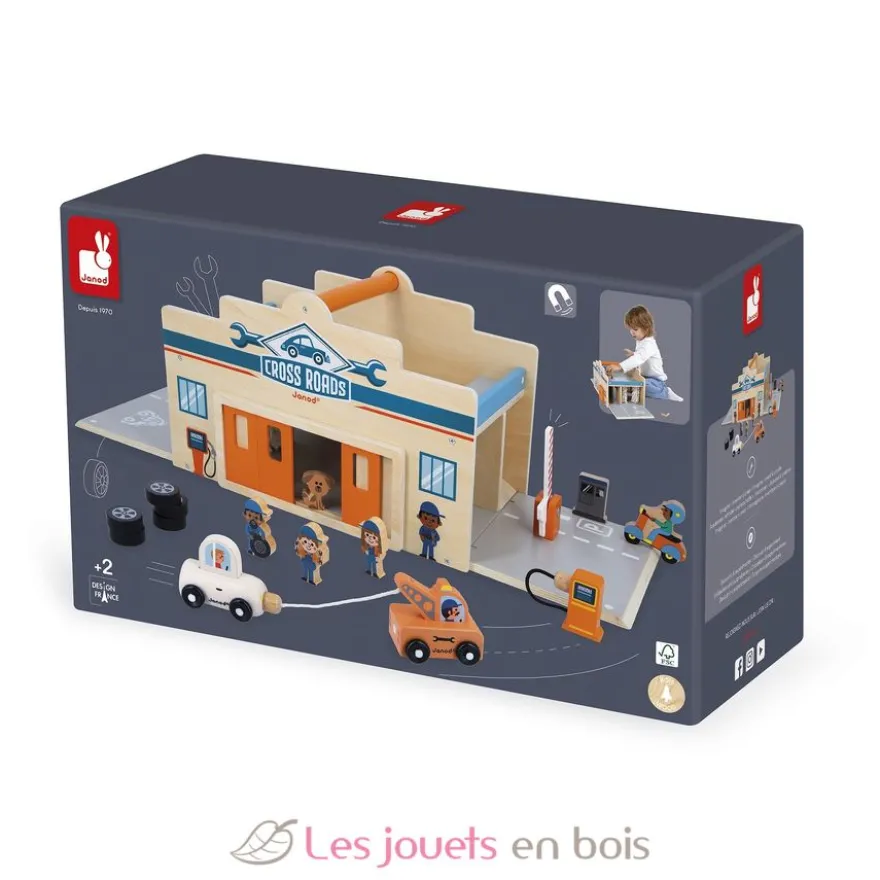 Garage en bois Ville - Cross Roads - Dès 2 ans - Janod