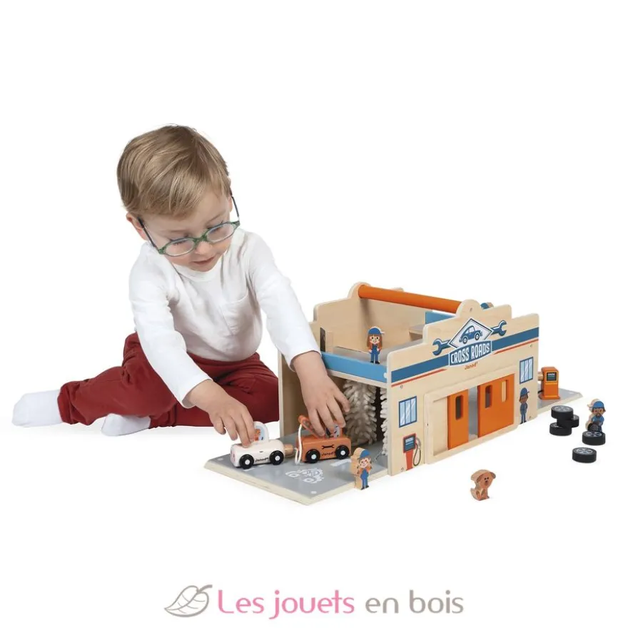 Garage en bois Ville - Cross Roads - Dès 2 ans - Janod