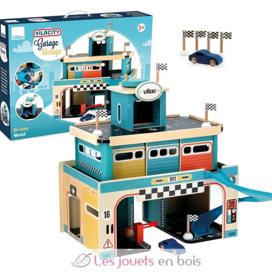 Garage en bois vintage Vilacity - Vilac