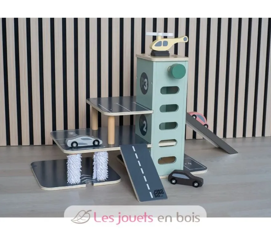 Garage à voitures en bois - JaBaDaBaDo