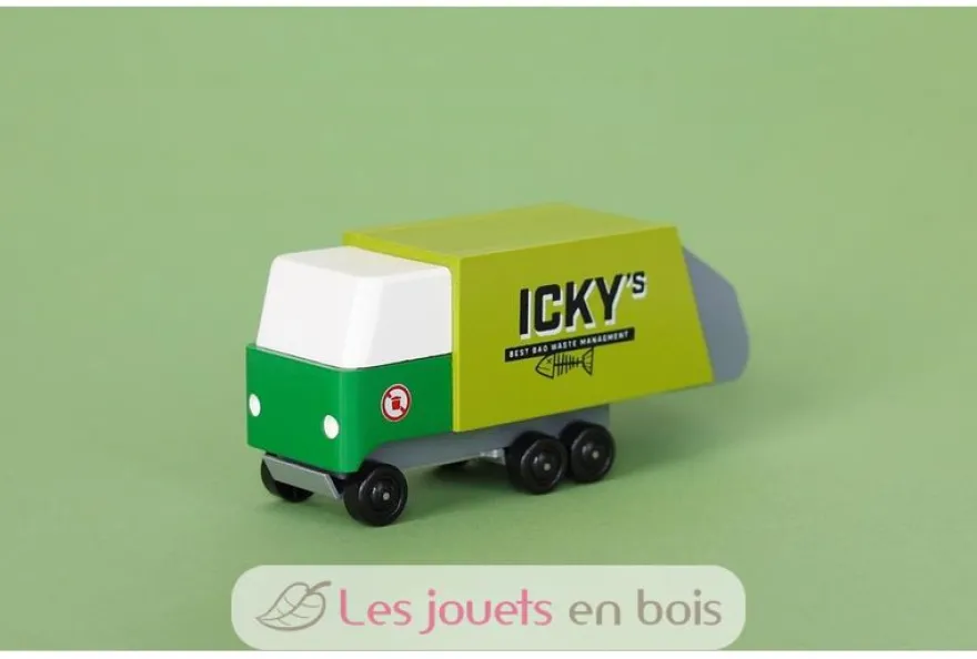Garbage Truck - Camion poubelle vert - Candylab