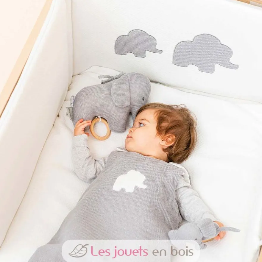 Gigoteuse 70 cm tricot gris - Nattou