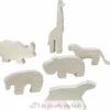 Girafe Pompon beige bois naturel Vilac