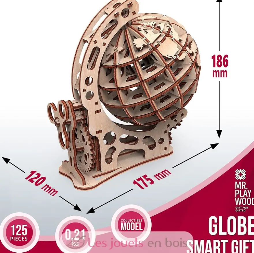 Globe Mécanique S - Puzzle 3D en bois - Mr. Playwood