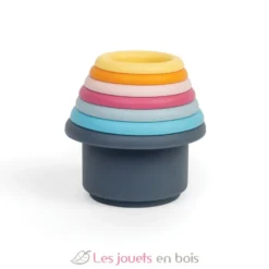 Gobelets de bain empilables en silicone 100% naturel - Bigjigs Toys