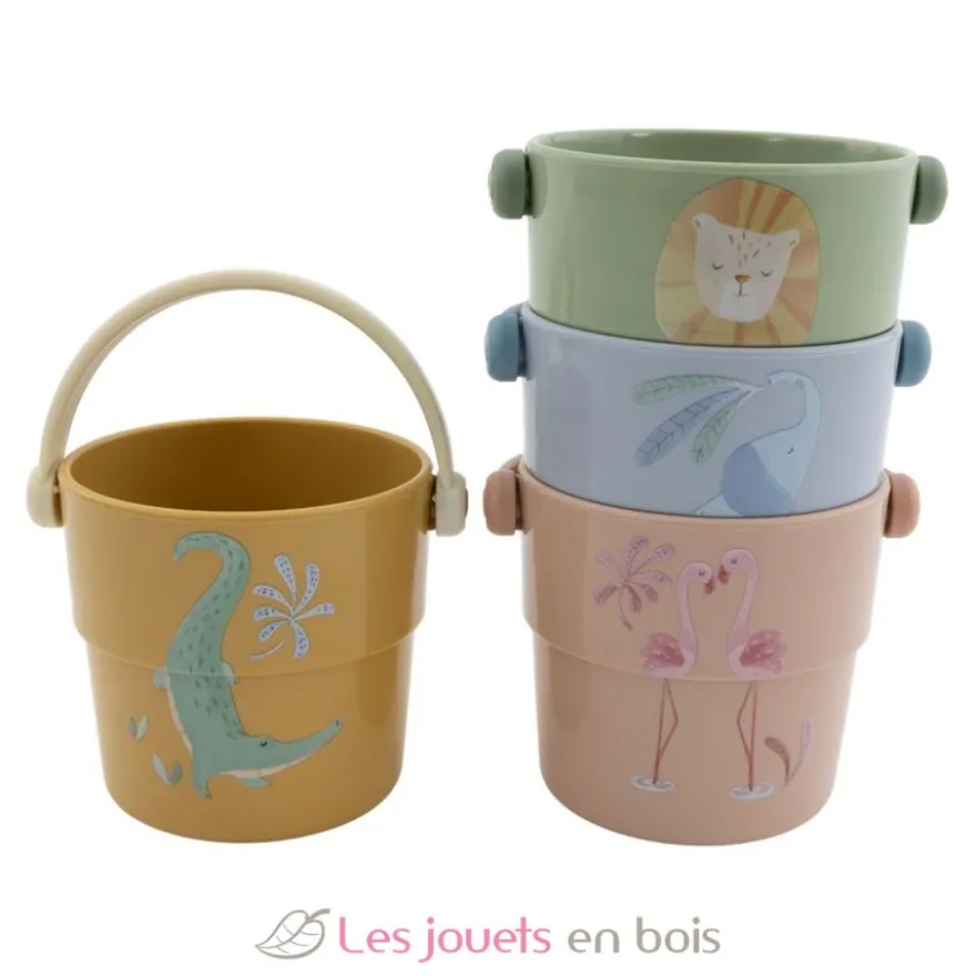 Gobelets de bain Safari Friends - Dès 12 mois - Little Dutch
